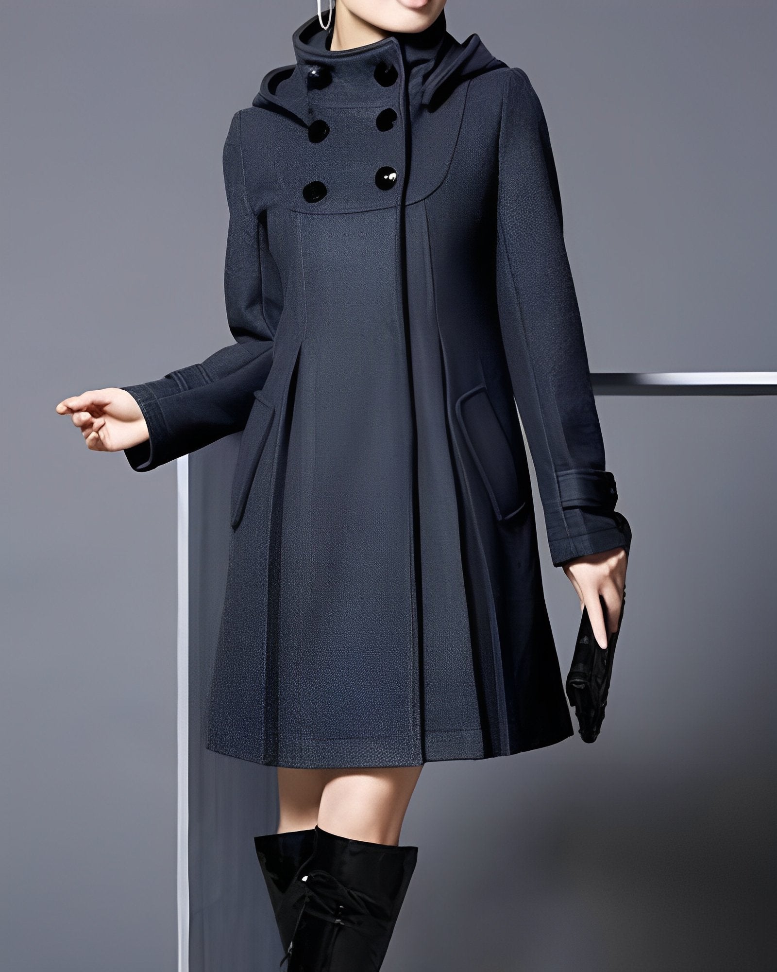 Adella™ | Elegant Hooded Pocket Jacket